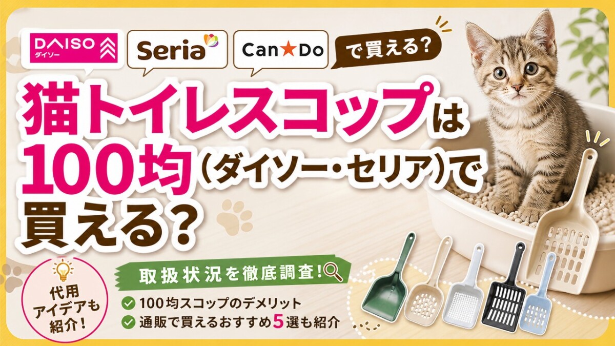 猫トイレスコップは100均(ダイソー・セリア)で買える?代用アイデアやおすすめ5選も紹介